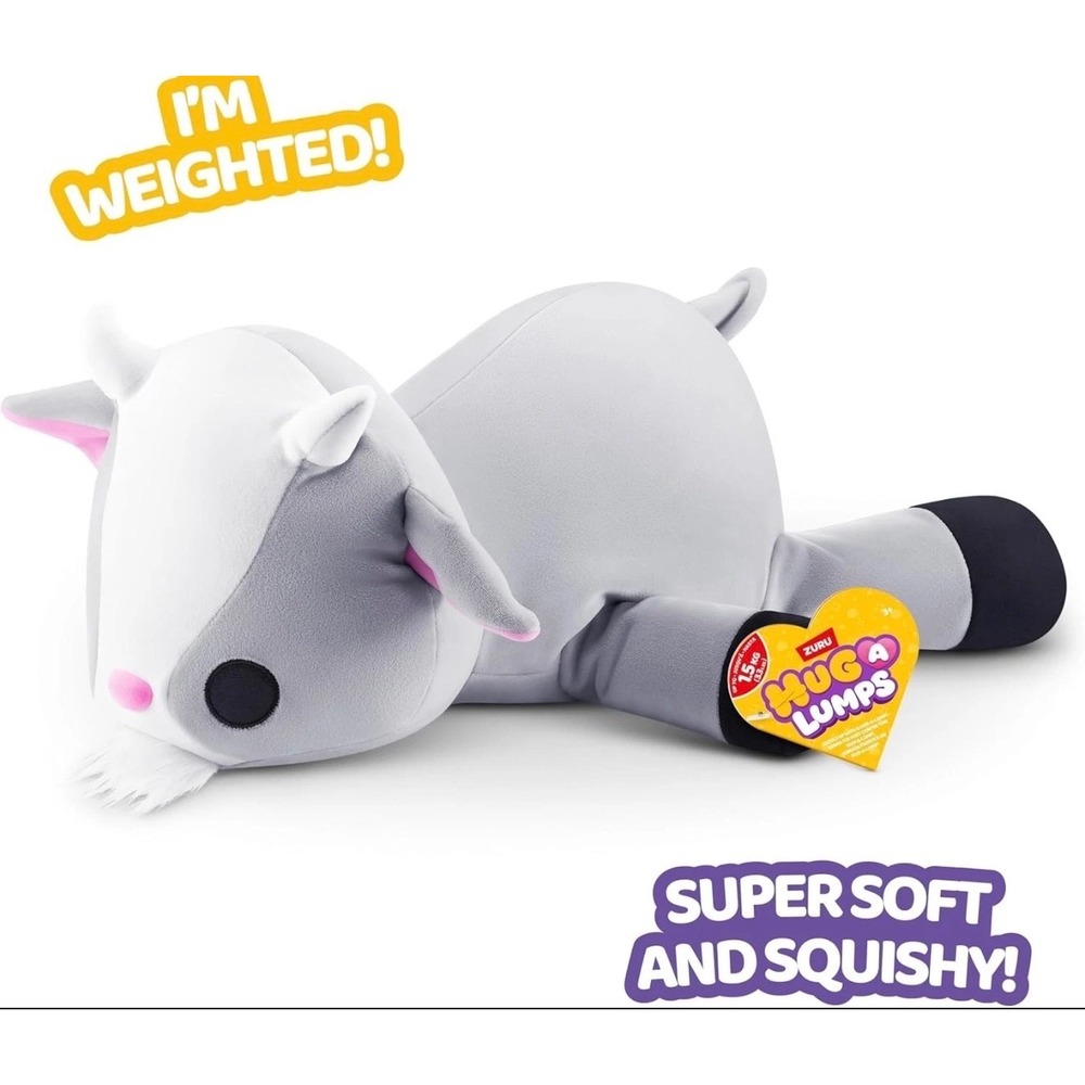 Hug-A-Lumps 17-Inch Weighted Medium Plush Soft 3.3 lbs Billy Goat Animal Stuffed